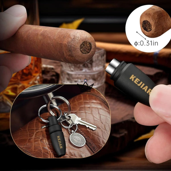 Coffret voyage cigare New Origin — mini-humidor portable, hygromètre & 5 accessoires intégrés – 13/16