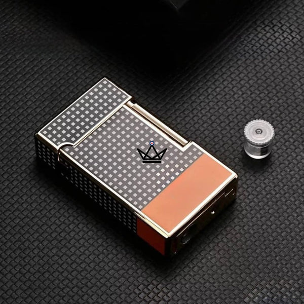 Briquet chalumeau GAMBIT — allumage silex, torche rechargeable | Noir & Jaune