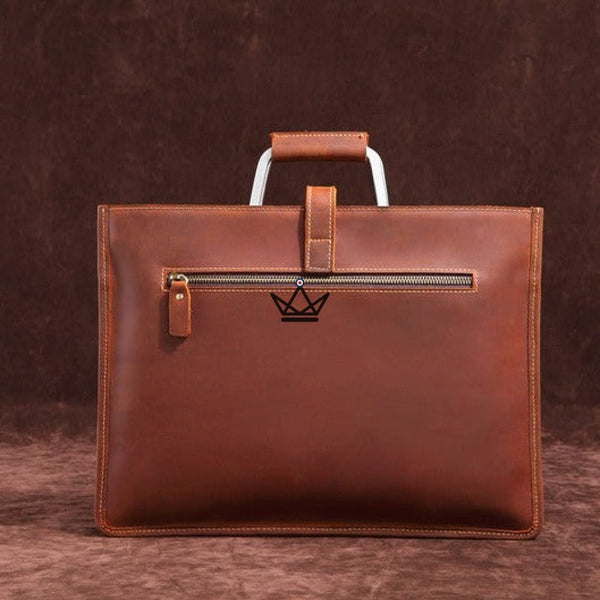 Sacoche en cuir vintage - WINSTON - - Sacoche - Cadeau, Noël, Anniversaire, Original - Atelier Atypique