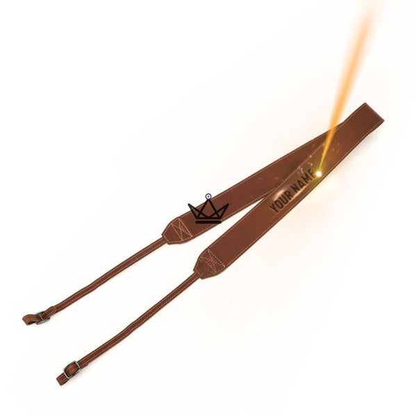 Sangle en Cuir pour Appareil Photo Personnalisable - Voyageur Nomade - - sangle personnalisable - Cadeau, Noël, Anniversaire, Original - Atelier Atypique