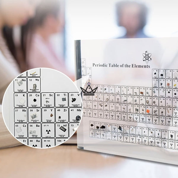 Tableau Périodique Décoratif avec Vrais Éléments : Mendeleïev - - cadre original - Cadeau, Noël, Anniversaire, Original - Atelier Atypique