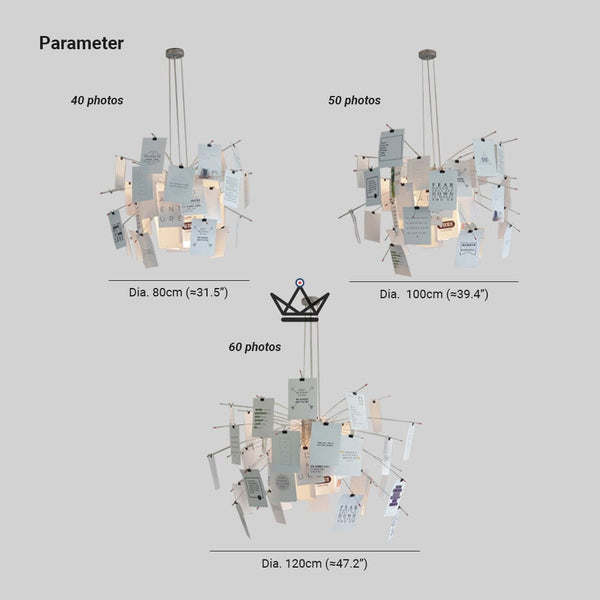 Lustre suspension Luminaire - Zettel Style Mémosphère - - luminaire - Cadeau, Noël, Anniversaire, Original - Atelier Atypique