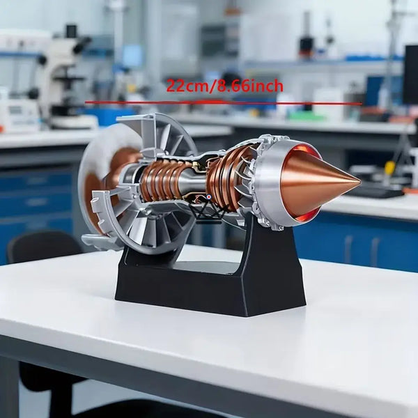 Doorsnede-model van een turbofan-vliegtuigmotor, 3D-kit - AEROS