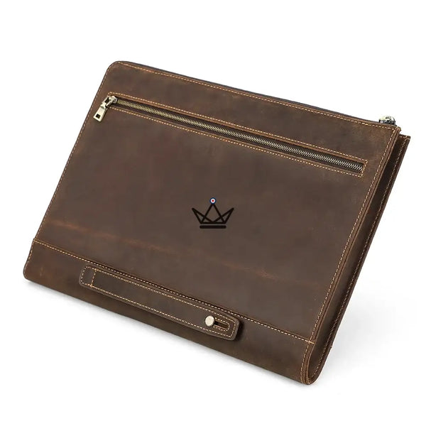 Personaliseerbare leren MacBook-hoes 13" en 14" — TRAVERSÉE-reistas – 14/15