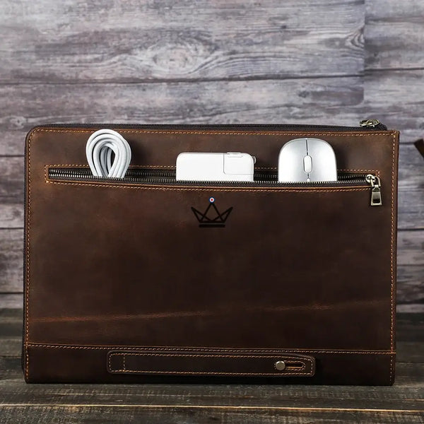 Personaliseerbare leren MacBook-hoes 13" en 14" — TRAVERSÉE-reistas – 2/15