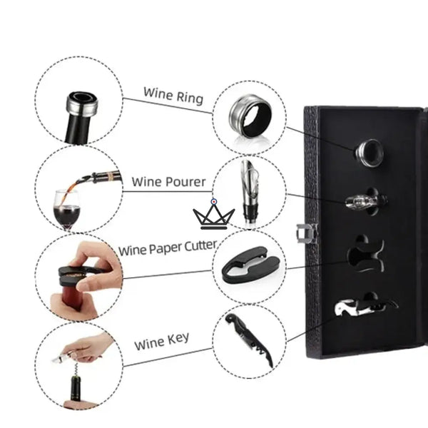 Geschenkset met 2 flessen wijn en sommelieraccessoires — SOMMELIER – 6/13