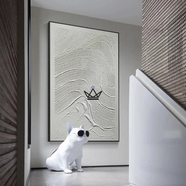 Peinture à l'huile sur toile XXL - Voyageur Textura - - toile - Cadeau, Noël, Anniversaire, Original, Fête des pères, fête des mères - Atelier Atypique