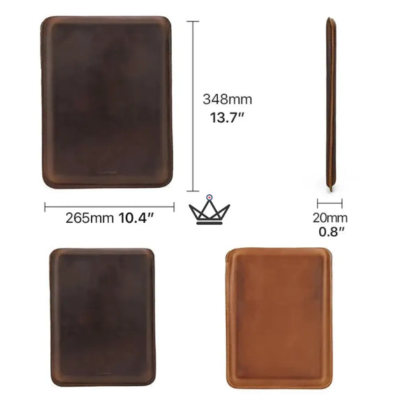 Personaliseerbare leren Macbook-hoes 13"-14" - Voyageur SKIN