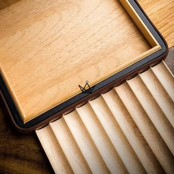 Cave à cigare en Cuir - Quadra - - Cave à cigare OUT - Cadeau, Noël, Anniversaire, Original - Atelier Atypique