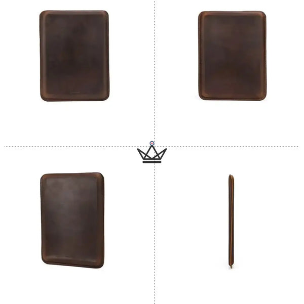 Personaliseerbare leren Macbook-hoes 13"-14" - Voyageur SKIN