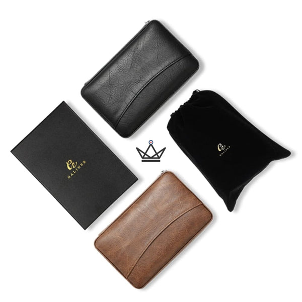 Cave à cigare de voyage en cuir - SOCRATE STYLE - - cave a cigare - Cadeau, Noël, Anniversaire, Original - Atelier Atypique