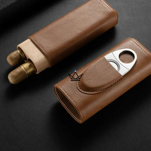 Etui à cigares et Coupe-Cigare - MIRLOS WOOD - - etui cigare - Cadeau, Noël, Anniversaire, Original, Fête des pères, fête des mères - Atelier Atypique