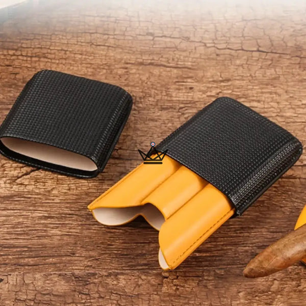 Etui à cigare de voyage en cuir - DUALGRID - - - Cadeau, Noël, Anniversaire, Original, Fête des pères, fête des mères - Atelier Atypique