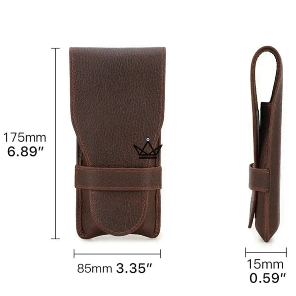 Etui 3 Cigares en cuir personnalisable - Voyageur Pocket - - etui cigare personnalisable - Cadeau, Noël, Anniversaire, Original, Fête des pères, fête des mères - Atelier Atypique