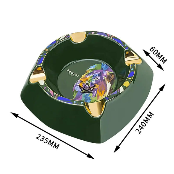 Cendrier à Cigare de Luxe - Lion Prisme - - cendrier - Cadeau, Noël, Anniversaire, Original, Fête des pères, fête des mères - Atelier Atypique