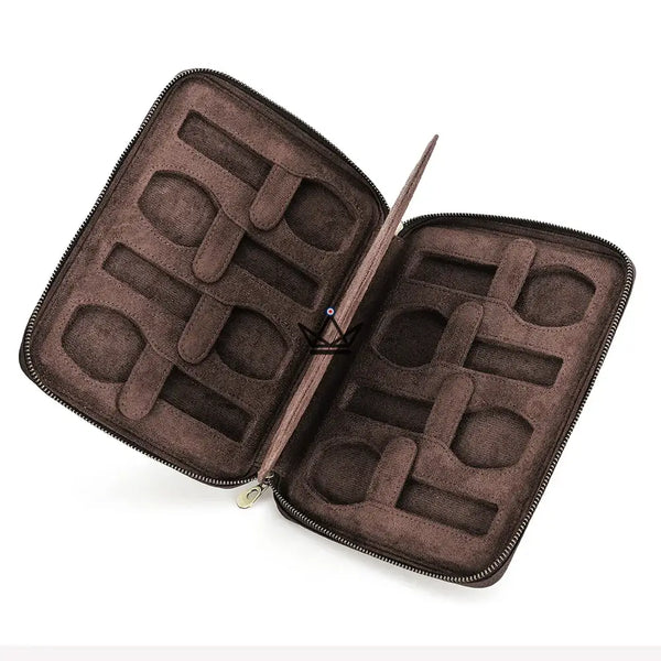 Personaliseerbare reisetui voor horloges – Voyageur Keeper — Volnerfleer, 4 maten: 2 tot 8 horloges – 12/20