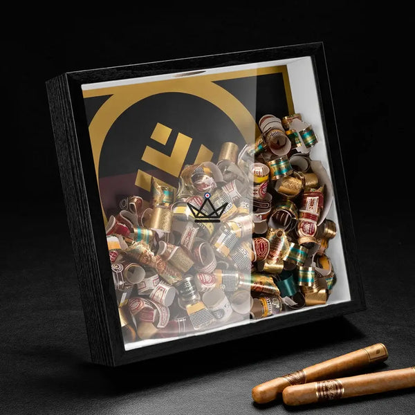 Présentoir à Bagues de Cigare - Square Ring - - coffret cigare - Cadeau, Noël, Anniversaire, Original, Fête des pères, fête des mères - Atelier Atypique