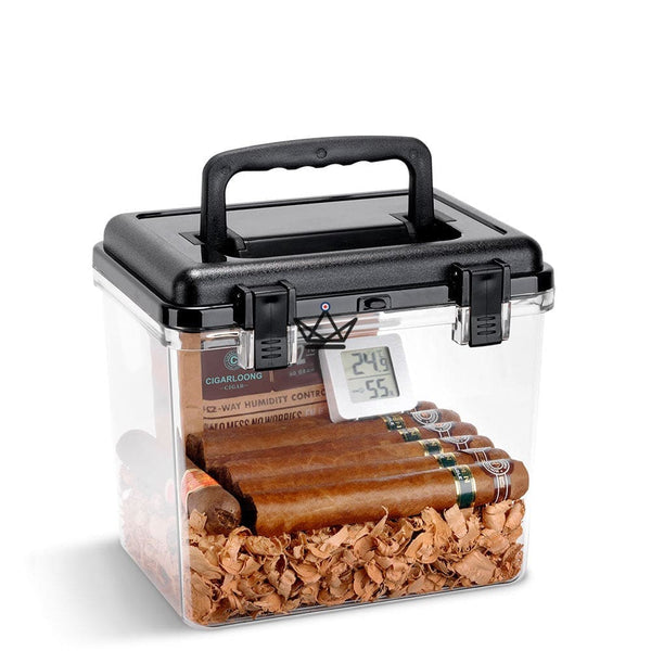 Cave à Cigare Bocal - Square Crystal - - Cave à cigare Out - Cadeau, Noël, Anniversaire, Original - Atelier Atypique