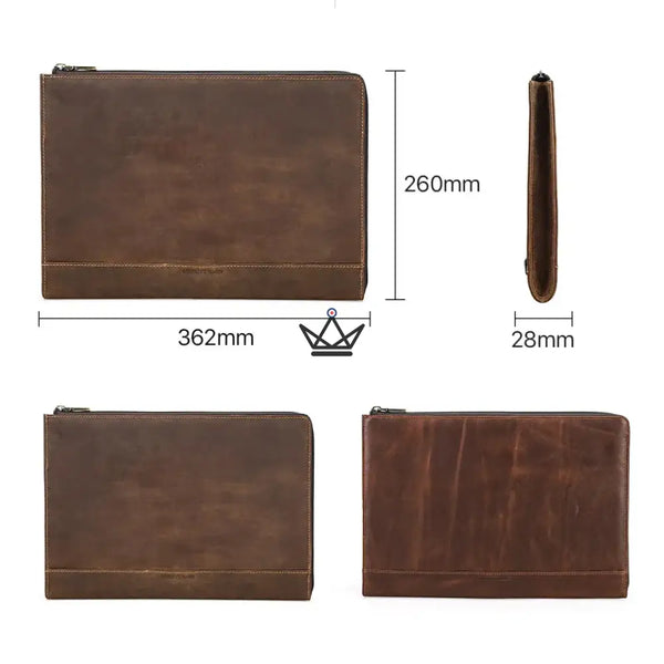 Personaliseerbare leren MacBook-hoes 13" en 14" — TRAVERSÉE-reistas – 5/15