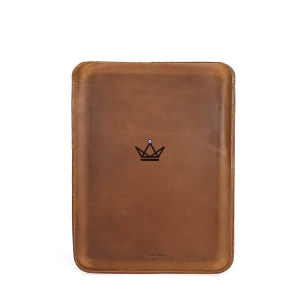 Personaliseerbare leren Macbook-hoes 13"-14" - Voyageur SKIN
