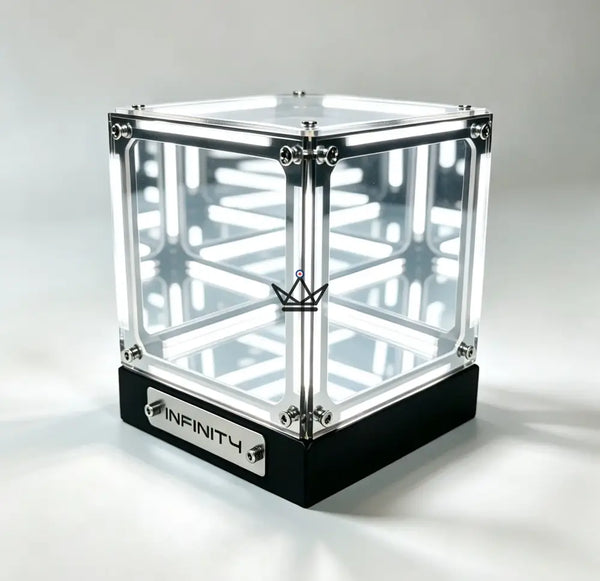 Lampe hypercube LED effet miroir infini rechargeable - QUANTA