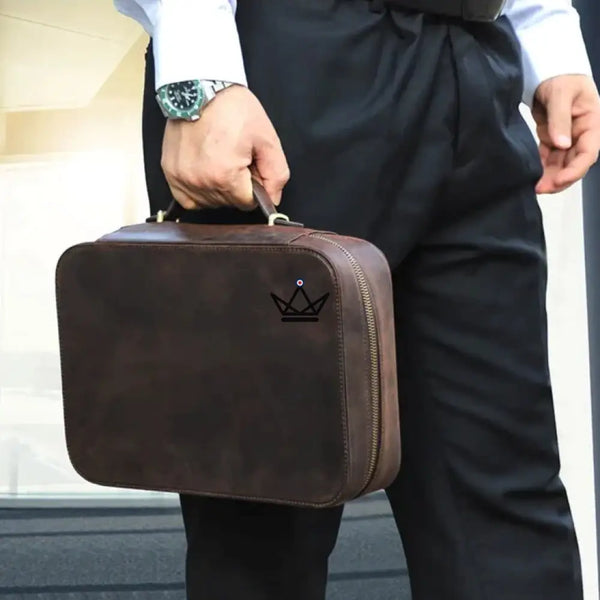 Housse sacoche en cuir pour Apple Mac Mini Personnalisable - Voyageur MacPod - - housse PC personnalisable - Cadeau, Noël, Anniversaire, Original - Atelier Atypique