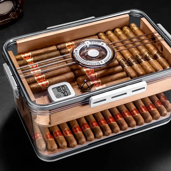 Cave à Cigare - CRYSTAL TIME - - cave a cigare - Cadeau, Noël, Anniversaire, Original - Atelier Atypique