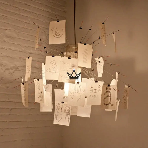 Lustre suspension Luminaire - Zettel Style Mémosphère - - luminaire - Cadeau, Noël, Anniversaire, Original - Atelier Atypique