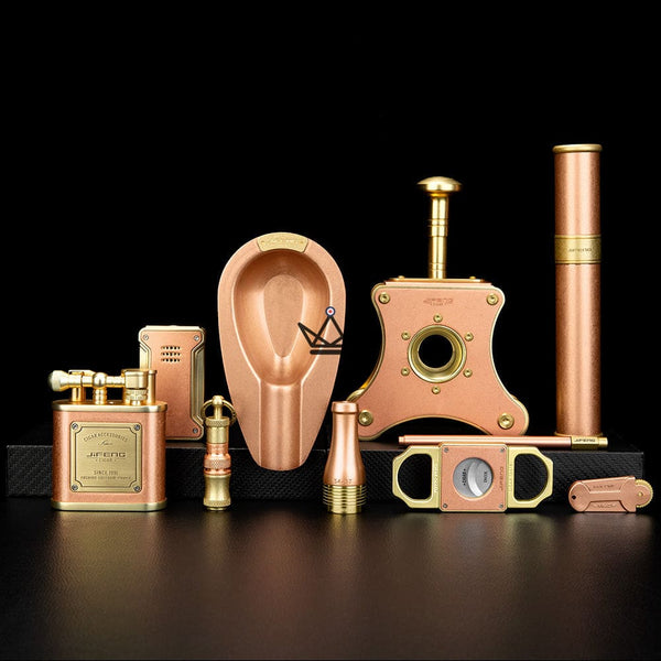 Coffret du Cigare de luxe 10 pièces - Majestic - - Briquet Out - Cadeau, Noël, Anniversaire, Original - Atelier Atypique