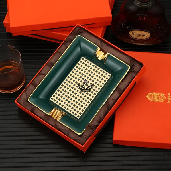 Cendrier 2 cigares - Monroe Gold - - cendrier - Cadeau, Noël, Anniversaire, Original - Atelier Atypique