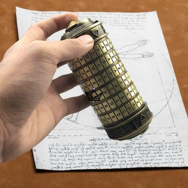 Cryptex Da Vinci – Bronze Coded Message Chest