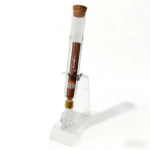 Glazen sigareninfuser, schedelreservoir en houder — INFUSIO SKULL – 6/8