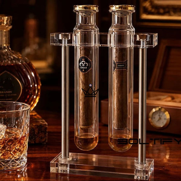 Infuseur à Cigare Double Tube Verre Hygromètre — INFUSIO TWIN – 6/7