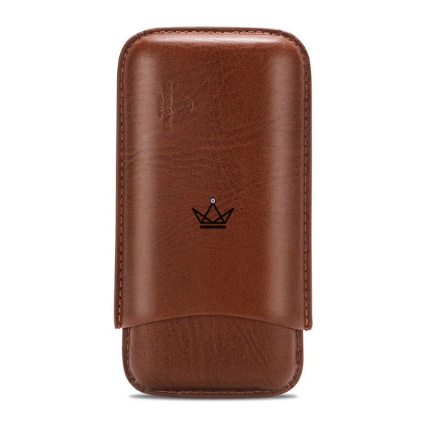 Leather travel cigar case - STORM