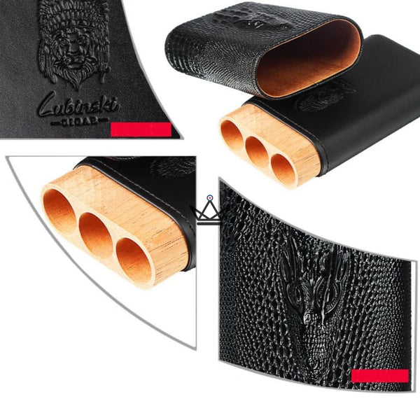 Etui à cigare en cuir - Wild Cedar - - etui cigare - Cadeau, Noël, Anniversaire, Original, Fête des pères, fête des mères - Atelier Atypique