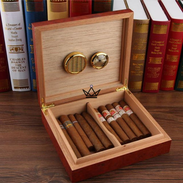 Cave à Cigare - WOOD MAGNET bois basic débutant avec accessoires hygrometre humidificateur