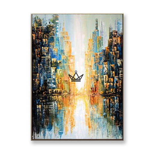 Peinture à l'huile sur toile XXL - Épure moderne - - toile - Cadeau, Noël, Anniversaire, Original - Atelier Atypique