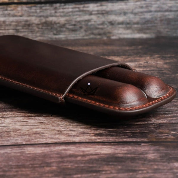 Etui à cigares en cuir personnalisable - Voyageur Classic - - etui cigare personnalisable - Cadeau, Noël, Anniversaire, Original - Atelier Atypique