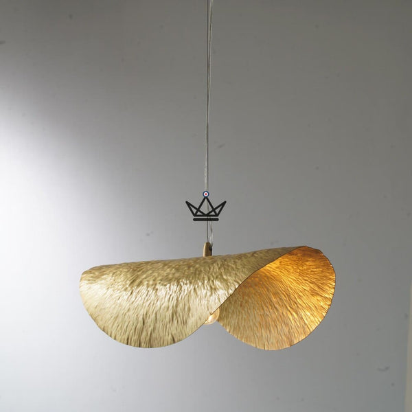 Lustre Suspension Feuille d'Or - Brass Goldyz - - luminaire - Cadeau, Noël, Anniversaire, Original - Atelier Atypique
