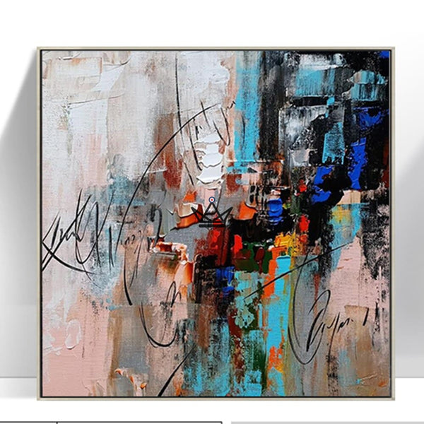 Peinture à l'huile sur toile XXL - Fusion Chromatique - - toile - Cadeau, Noël, Anniversaire, Original - Atelier Atypique