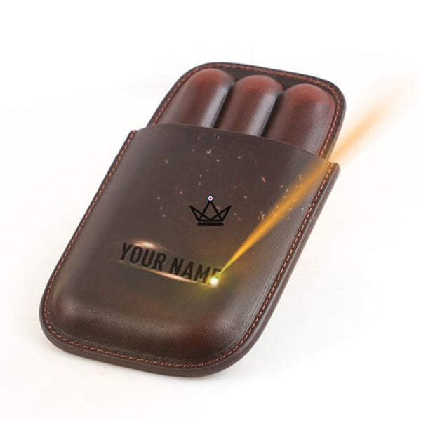 Etui à cigares en cuir personnalisable - Voyageur Classic - - etui cigare personnalisable - Cadeau, Noël, Anniversaire, Original - Atelier Atypique