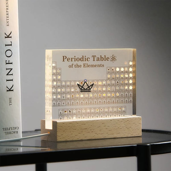 Tableau Périodique Décoratif avec Vrais Éléments : Mendeleïev - - cadre original - Cadeau, Noël, Anniversaire, Original - Atelier Atypique