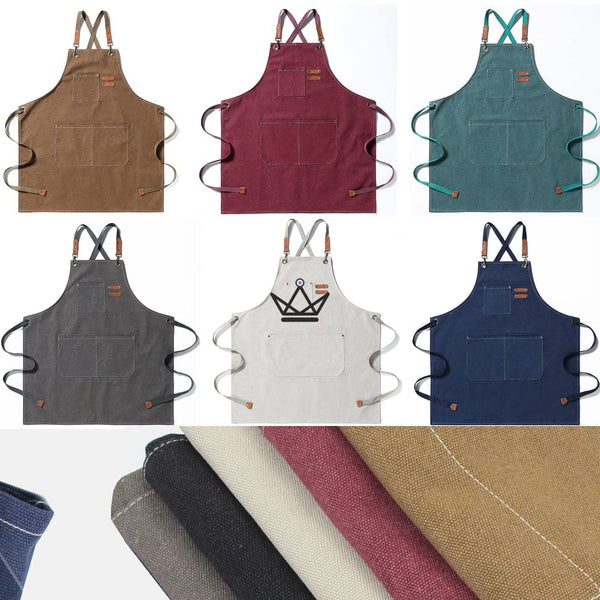 Tablier en toile vintage - WEEYI BARISTA - - Tablier de cuisine - Cadeau, Noël, Anniversaire, Original - Atelier Atypique