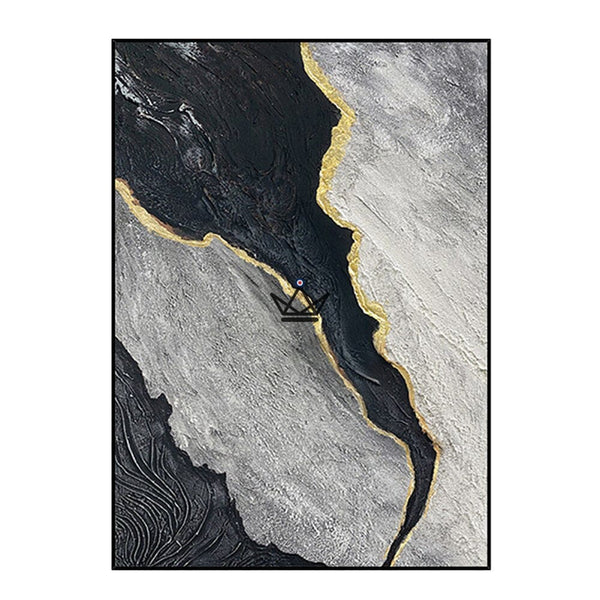 Peinture à l'huile sur toile XXL - Abstraction ondulante - - toile - Cadeau, Noël, Anniversaire, Original - Atelier Atypique