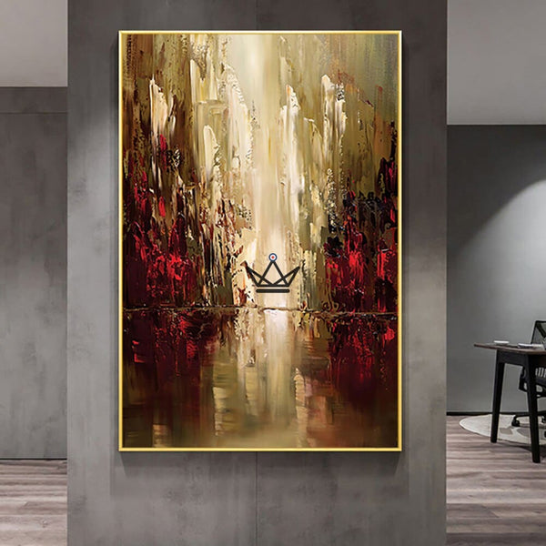 Peinture à l'huile sur toile XXL - Reflets Urbains - - 0 - Cadeau, Noël, Anniversaire, Original - Atelier Atypique