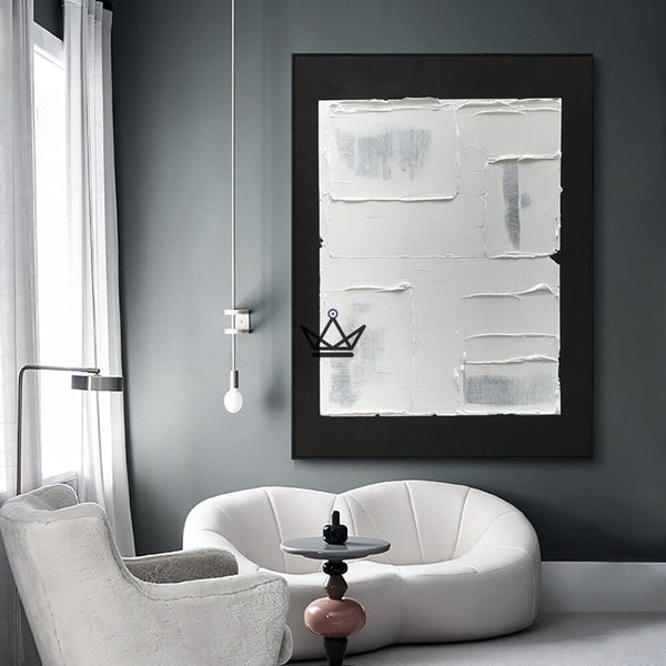 Peinture à l'huile sur toile XXL - Équilibre Monochrome - - toile - Cadeau, Noël, Anniversaire, Original - Atelier Atypique