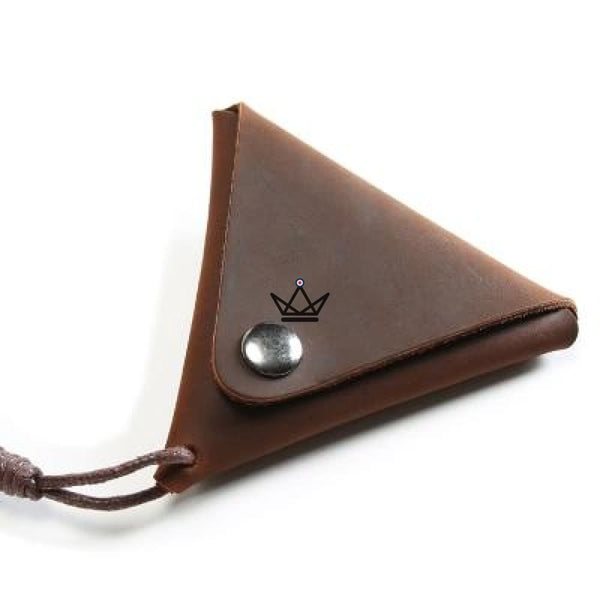 Porte monnaie triangle en cuir - Atelier Atypique