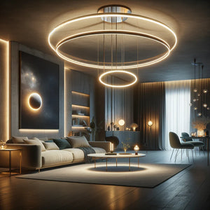 Lumière sur le Design : Subtilités du Lustres Luminaire Saturne Lumineux