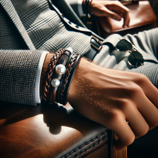 L'Élégance au Poignet : Le Bracelet en Cuir Tressé 