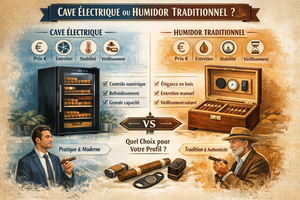 Cave à cigare électrique vs humidor traditionnel